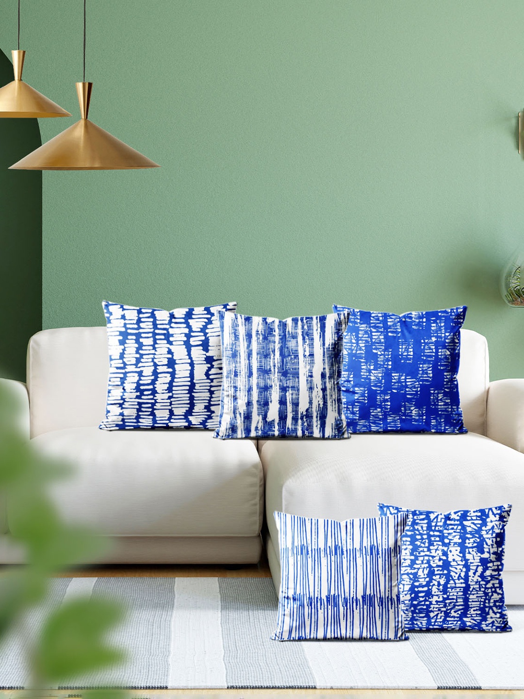 

ArtzFolio Multicoloured Set of 5 Square Cushion Covers, Multi