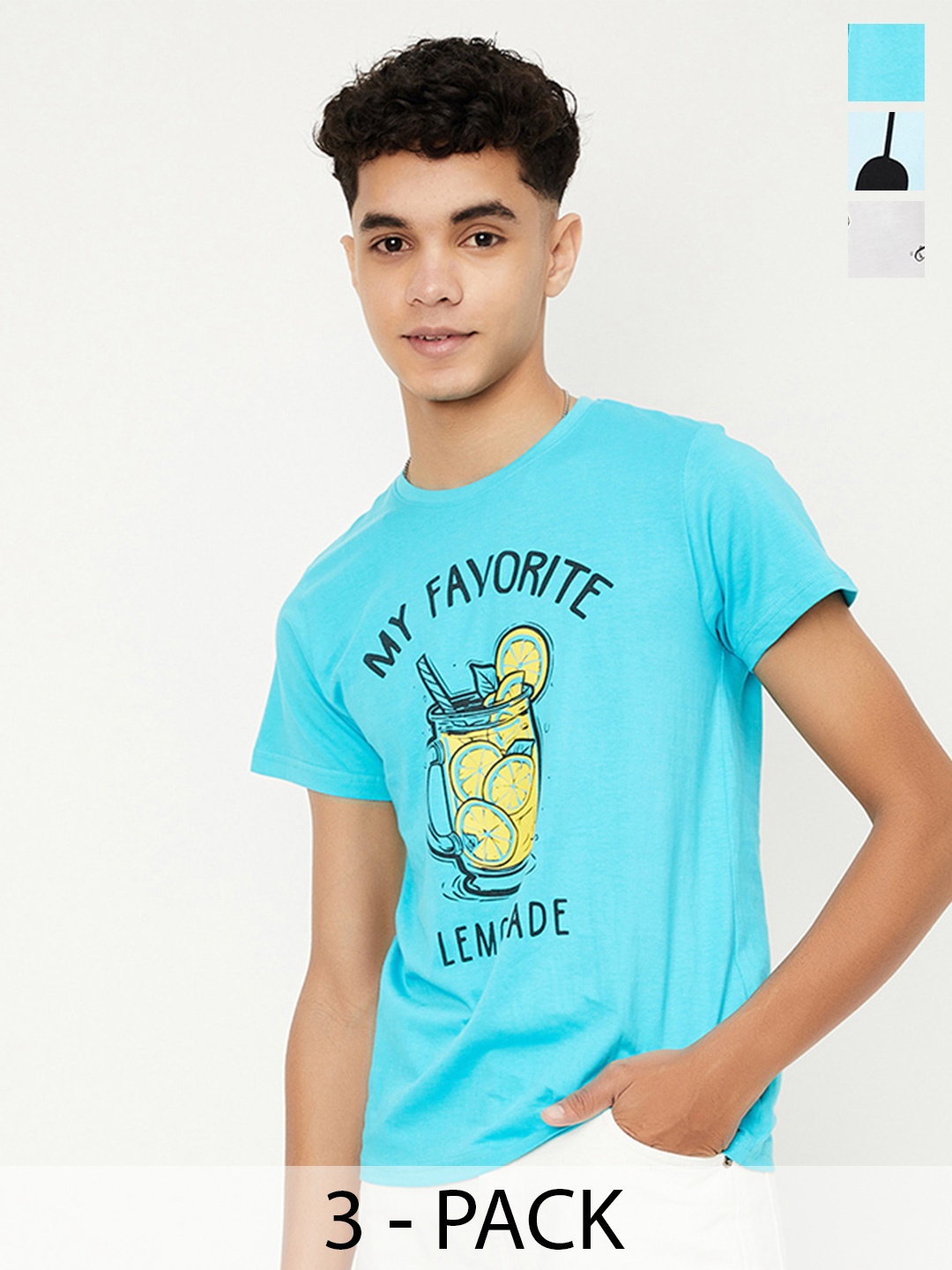 Max Boys Pack of 3 Printed T-shirts, Multi