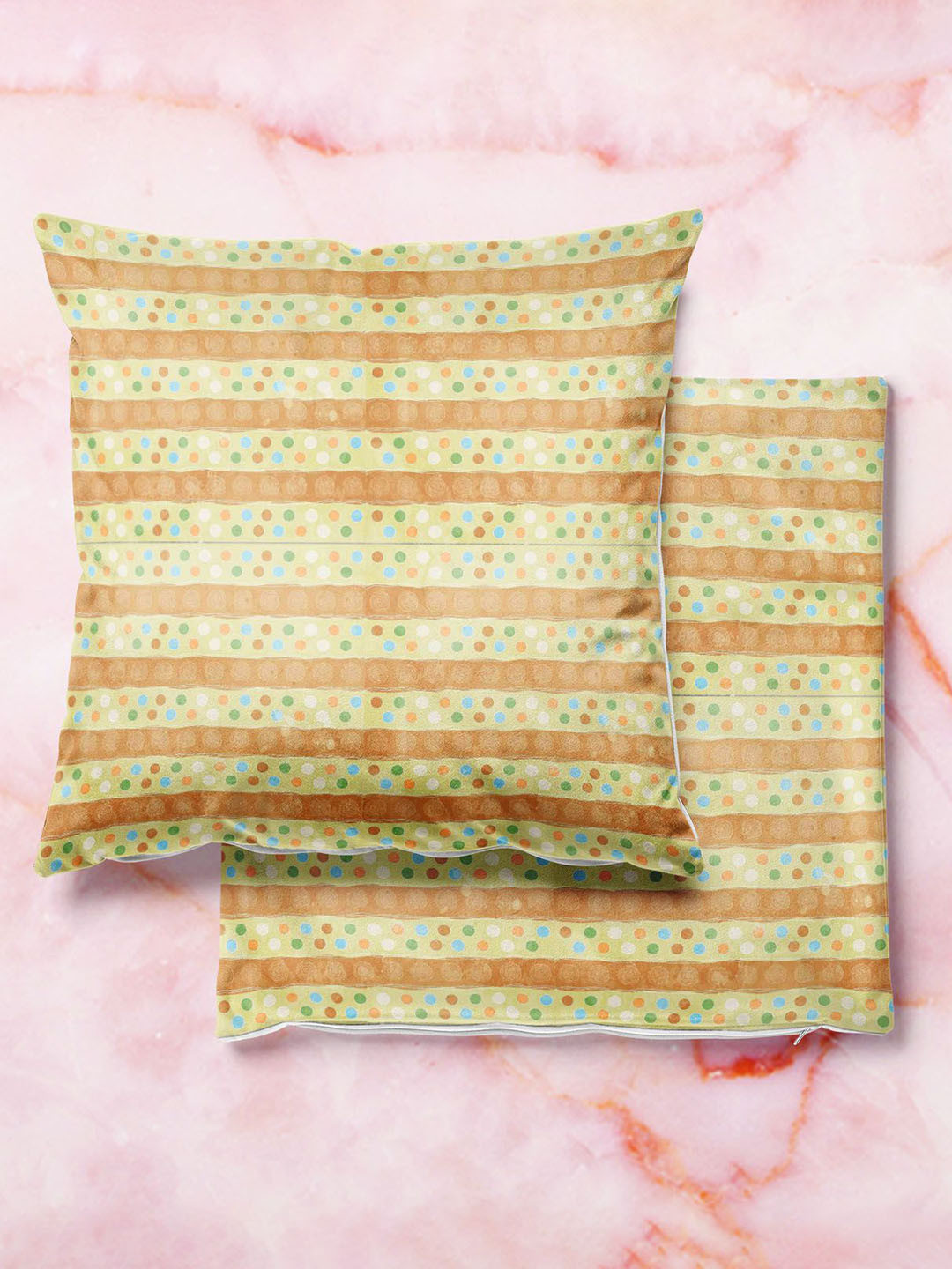 

ArtzFolio Multicoloured Set of 2 Square Cushion Covers, Multi