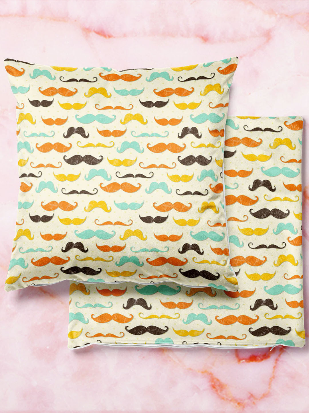 

ArtzFolio Multicoloured Set of 2 Velvet Square Cushion Covers, Multi