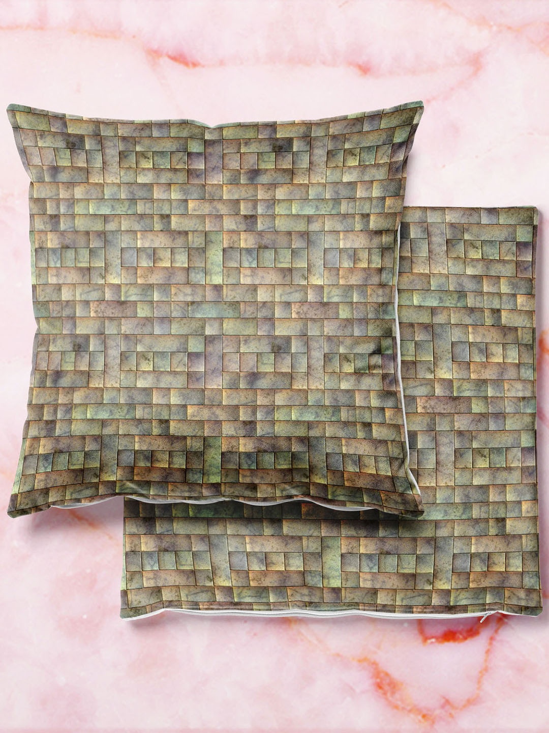 

ArtzFolio Multicoloured Set of 2 Velvet Square Cushion Covers, Multi