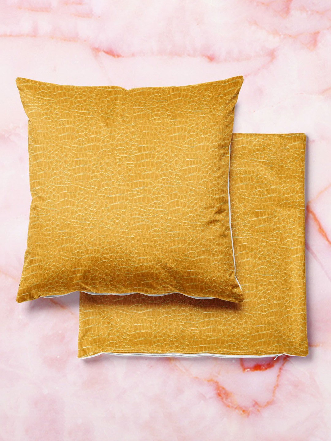 

ArtzFolio Multicoloured Set of 2 Velvet Square Cushion Covers, Multi
