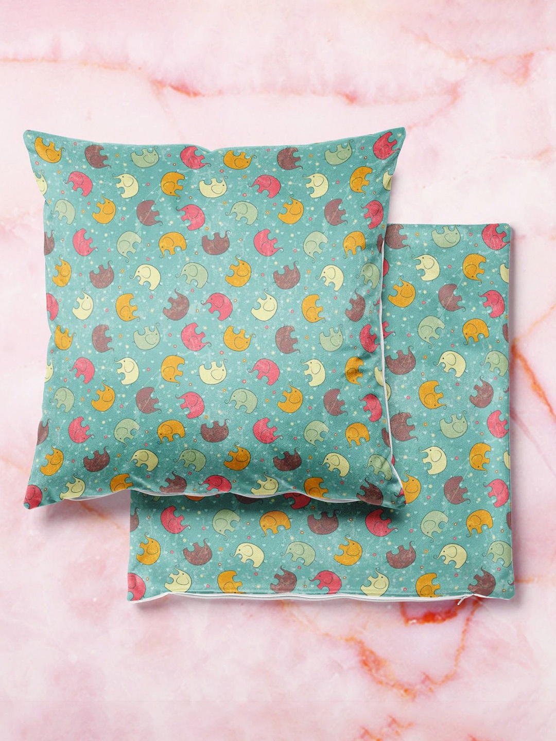 

ArtzFolio Multicoloured Set of 2 Square Cushion Covers, Multi