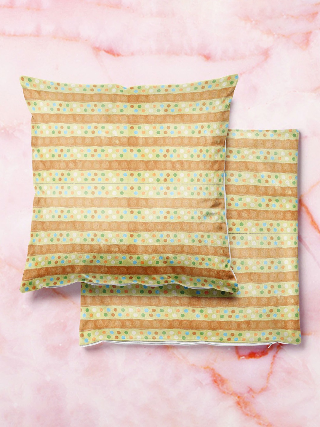 

ArtzFolio Multicoloured Set of 2 Square Cushion Covers, Multi