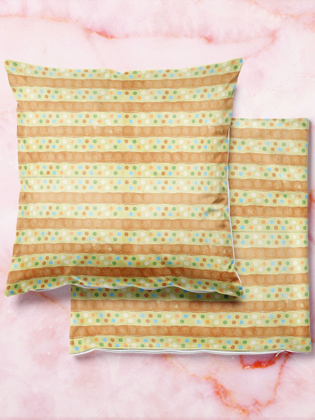 

ArtzFolio Multicoloured Set of 2 Velvet Square Cushion Covers, Multi
