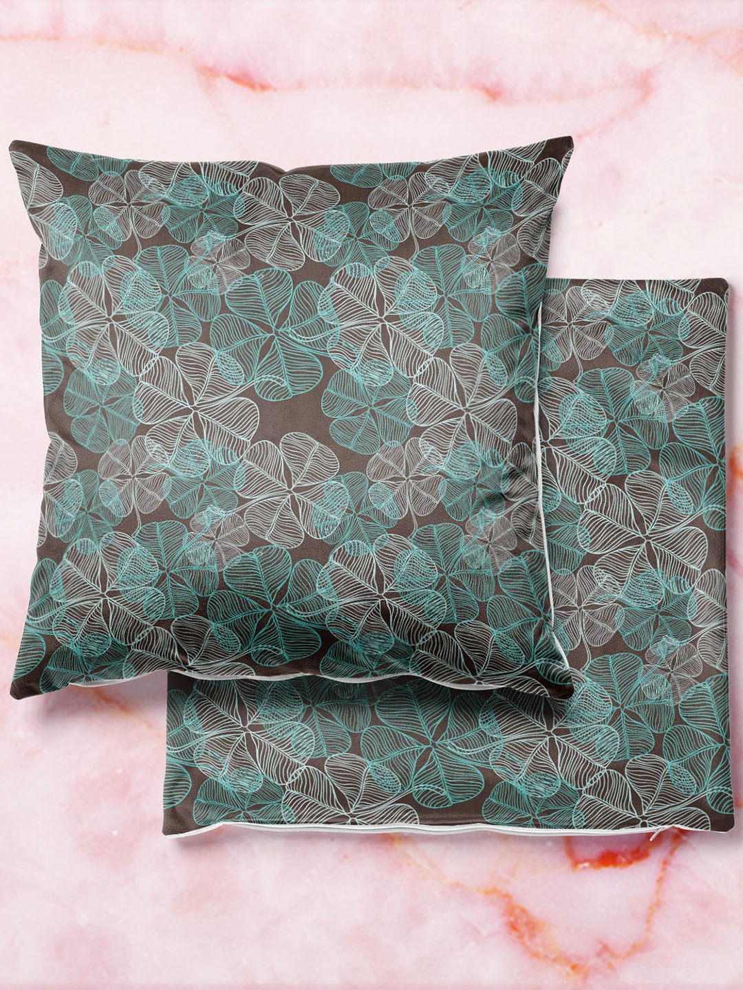 

ArtzFolio Multicoloured Set of 2 Velvet Square Cushion Covers, Multi
