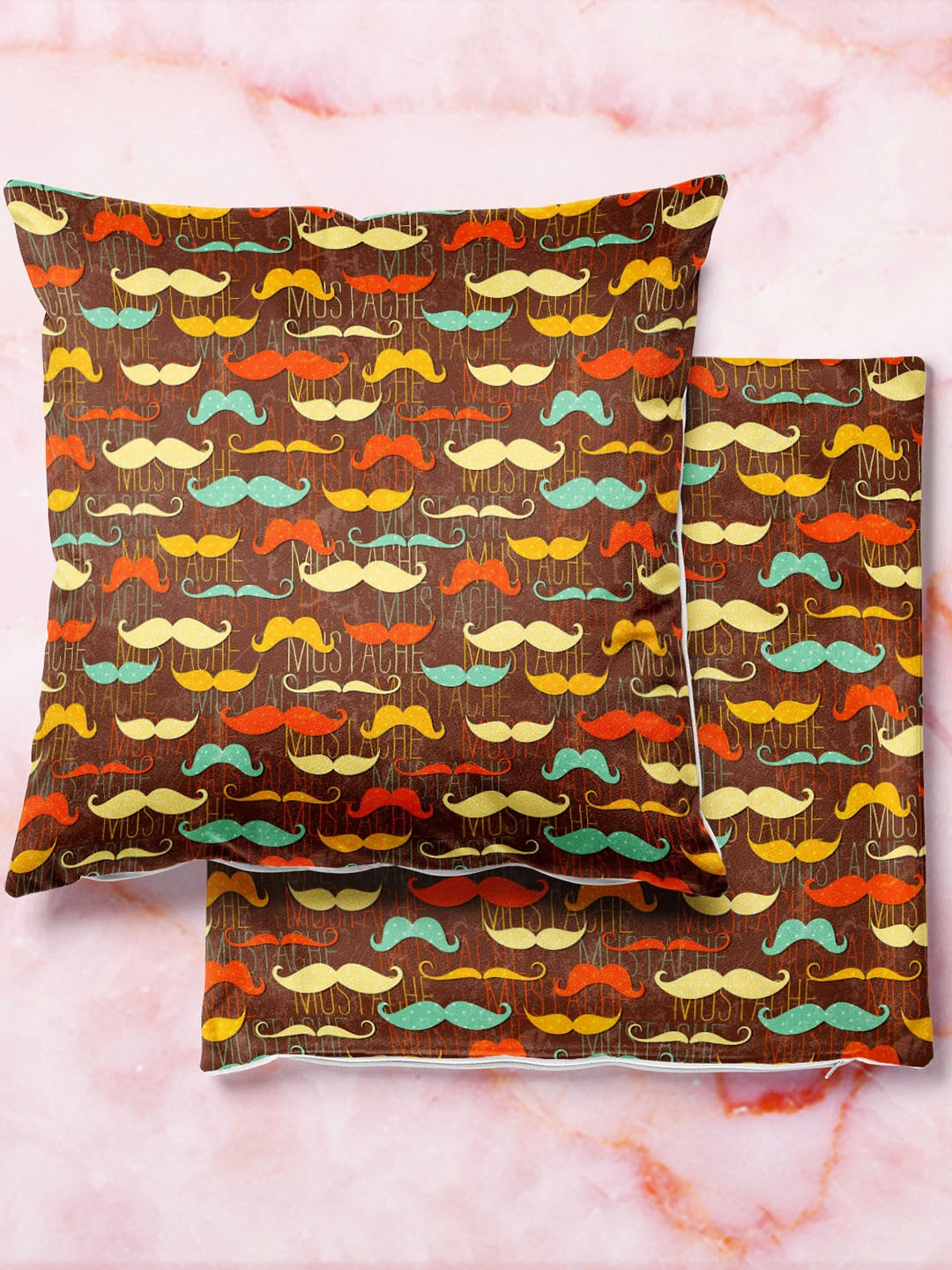 

ArtzFolio Multicoloured Set of 2 Velvet Square Cushion Covers, Multi