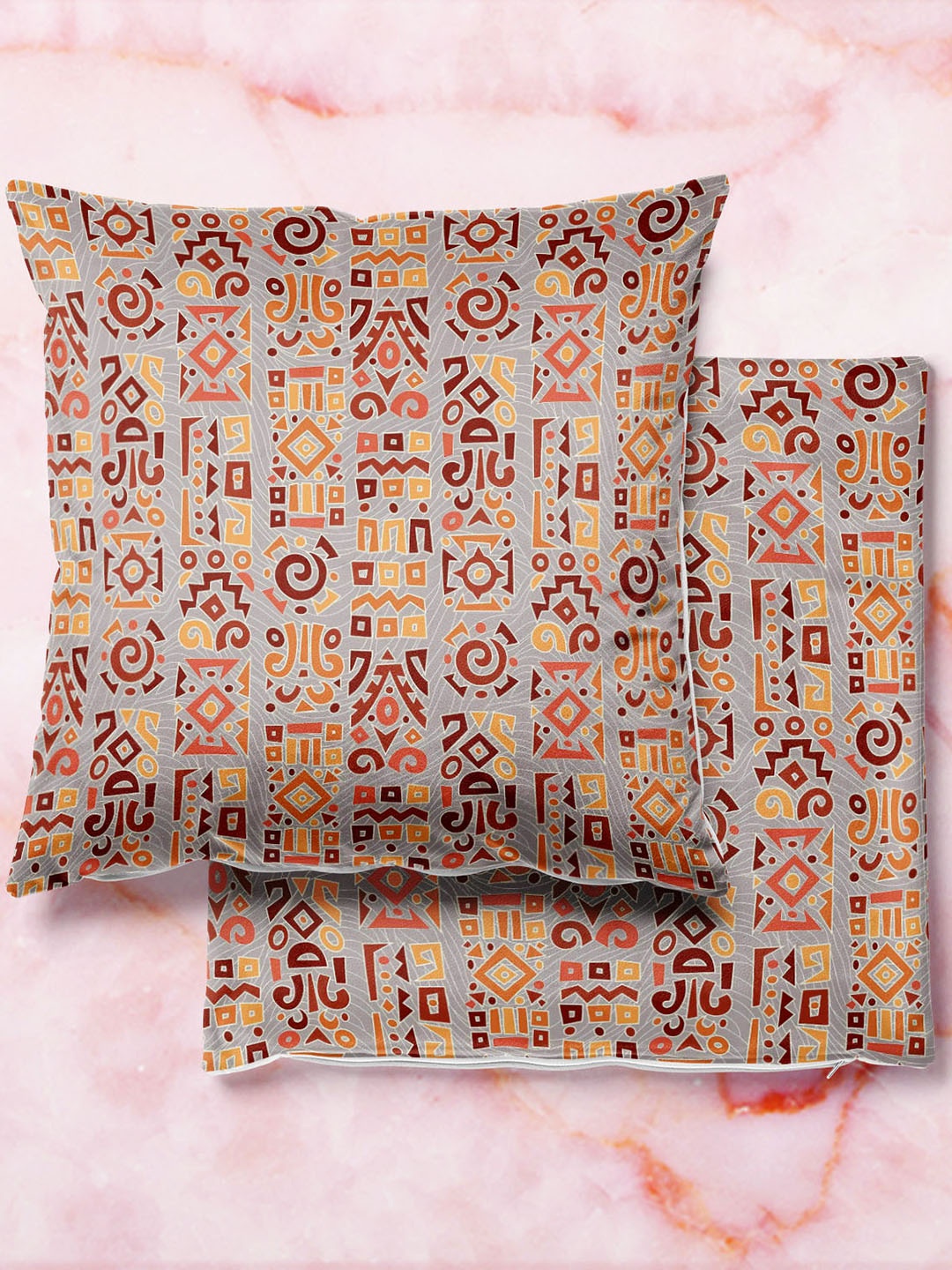 

ArtzFolio Multicoloured Set of 2 Square Cushion Covers, Multi