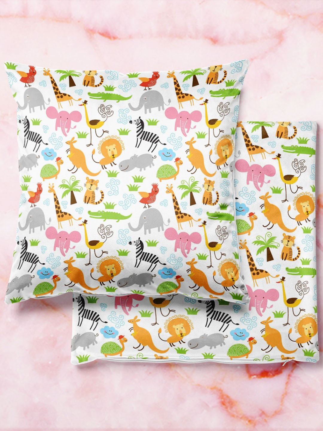 

ArtzFolio Multicoloured Set of 2 Square Cushion Covers, Multi