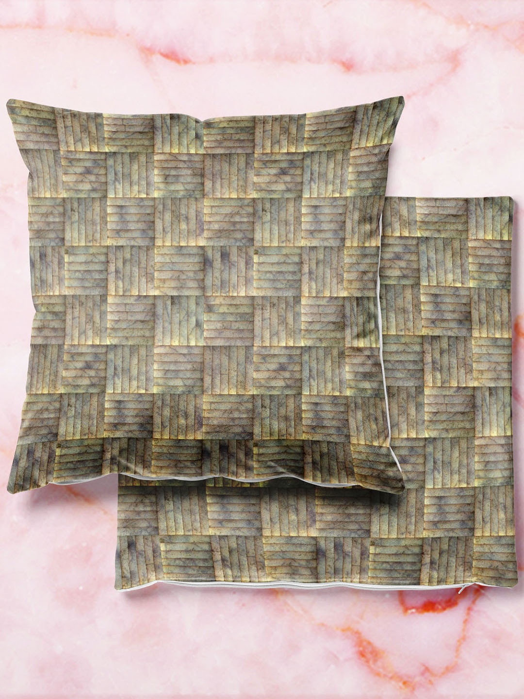 

ArtzFolio Multicoloured Set of 2 Velvet Square Cushion Covers, Multi