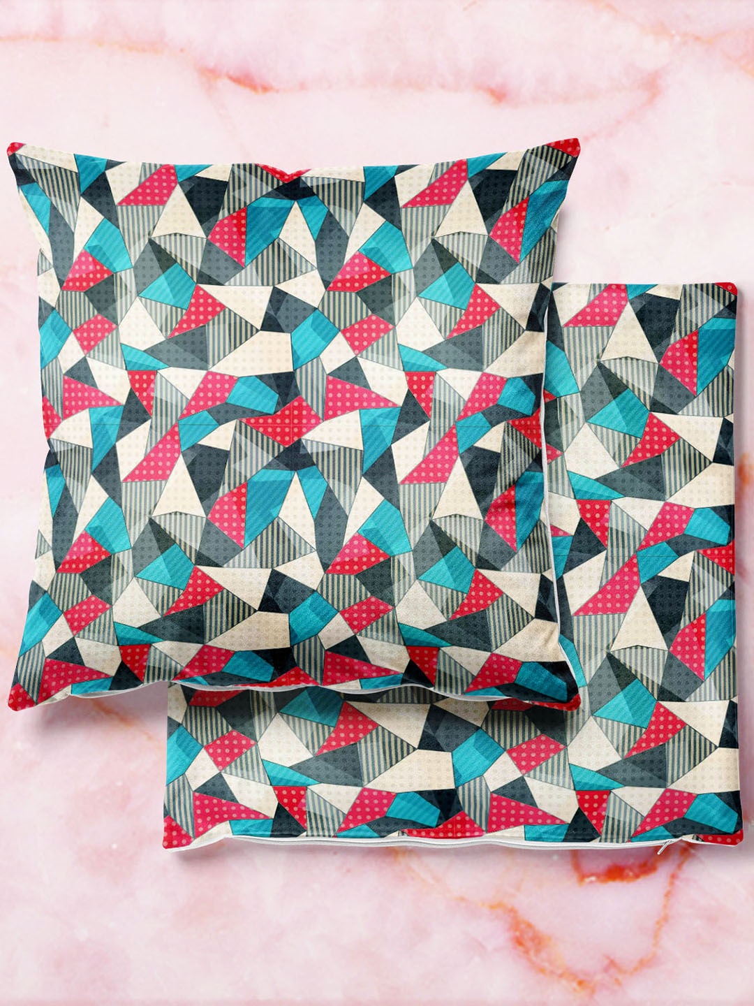 

ArtzFolio Multicoloured Set of 2 Velvet Square Cushion Covers, Multi