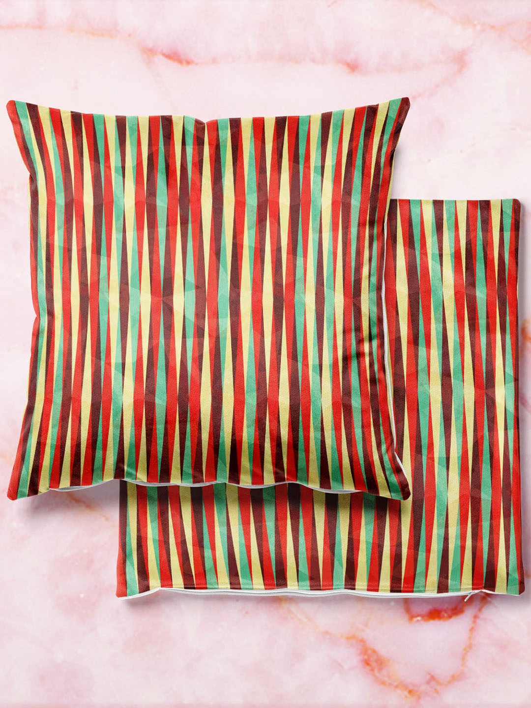 

ArtzFolio Multicoloured Set of 2 Square Cushion Covers, Multi