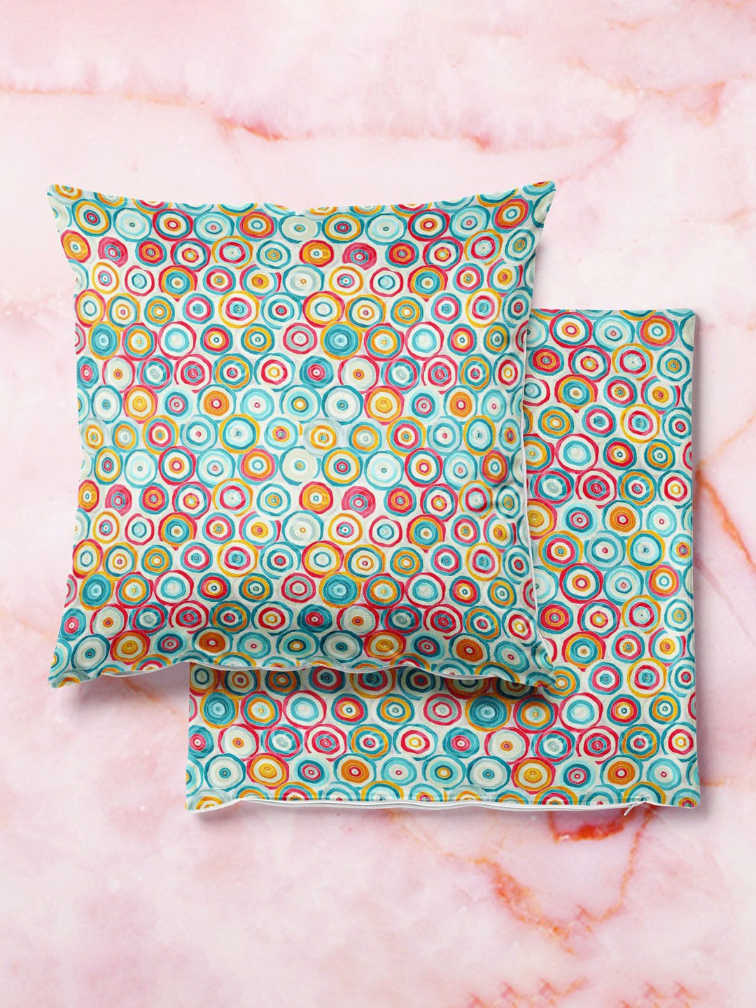 

ArtzFolio Multicoloured Set of 2 Square Cushion Covers, Multi