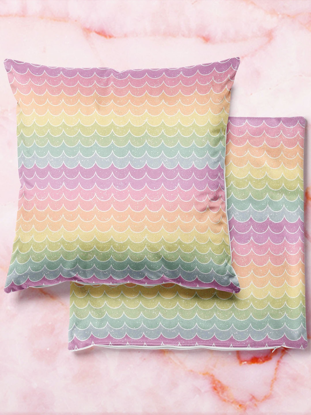 

ArtzFolio Multicoloured Set of 2 Square Cushion Covers, Multi