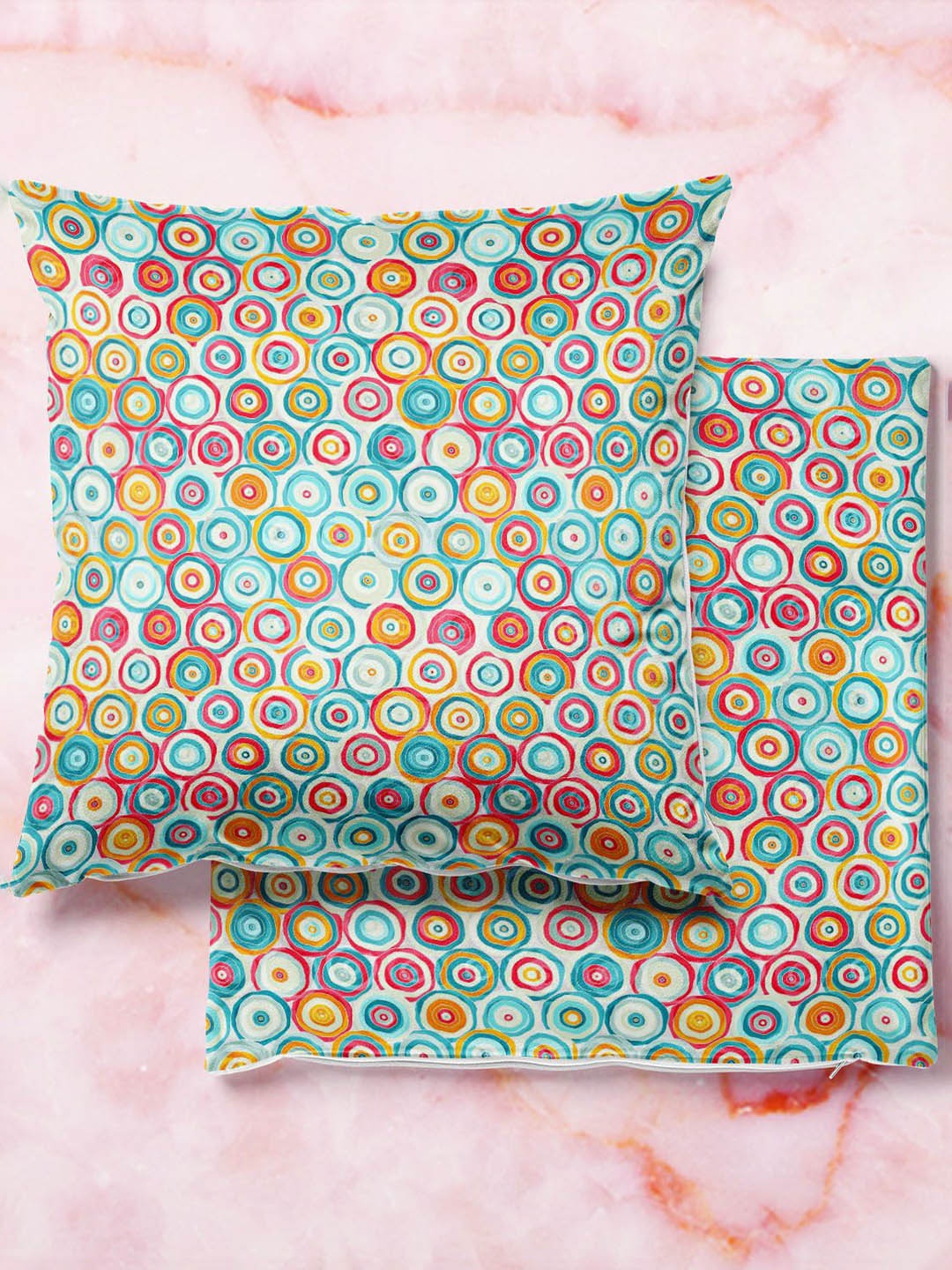 

ArtzFolio Multicoloured Set of 2 Square Cushion Covers, Multi
