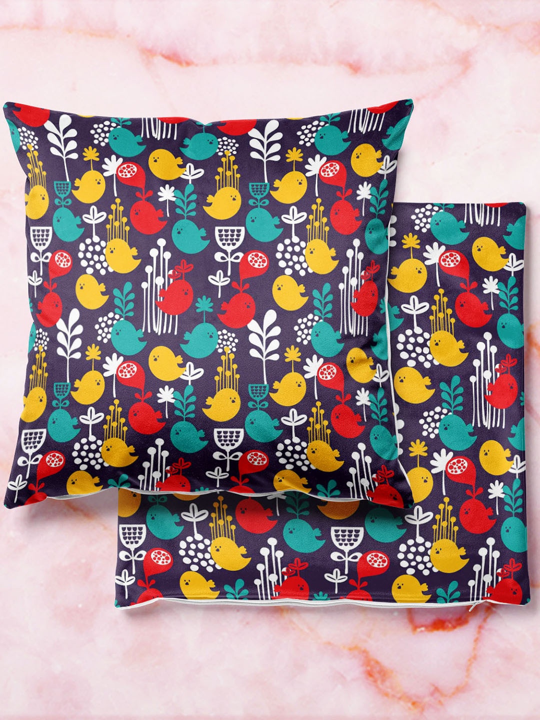 

ArtzFolio Multicoloured Set of 2 Square Cushion Covers, Multi