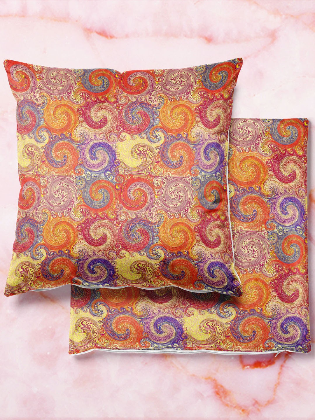 

ArtzFolio Multicoloured Set of 2 Square Cushion Covers, Multi