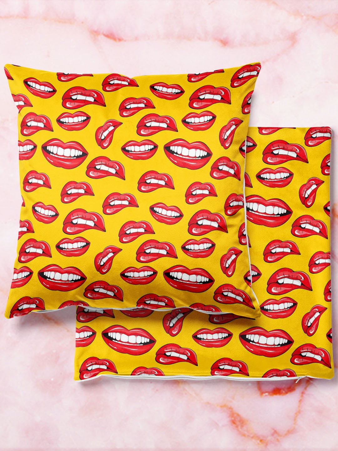

ArtzFolio Multicoloured Set of 2 Velvet Square Cushion Covers, Multi