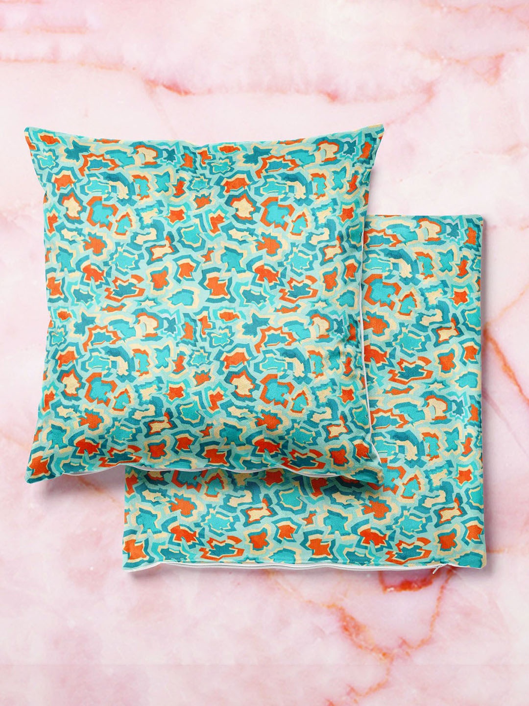 

ArtzFolio Multicoloured Set of 2 Square Cushion Covers, Multi