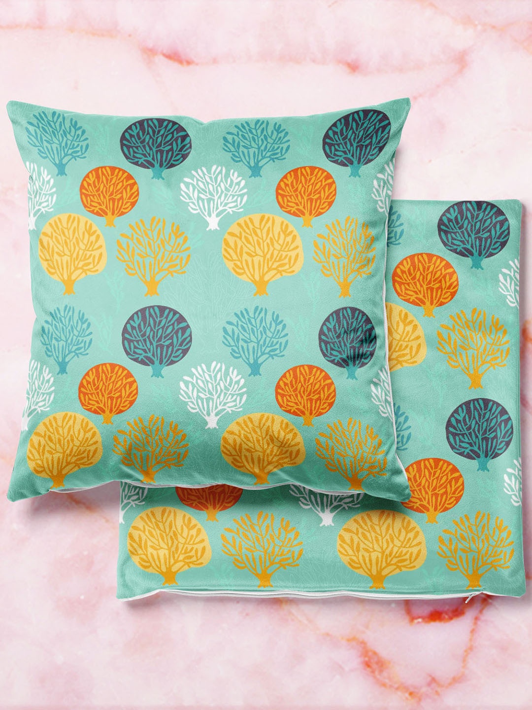 

ArtzFolio Multicoloured Set of 2 Square Cushion Covers, Multi