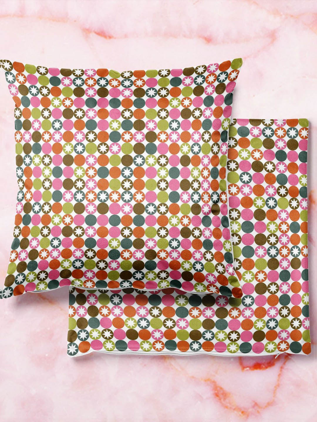 

ArtzFolio Multicoloured Set of 2 Square Cushion Covers, Multi