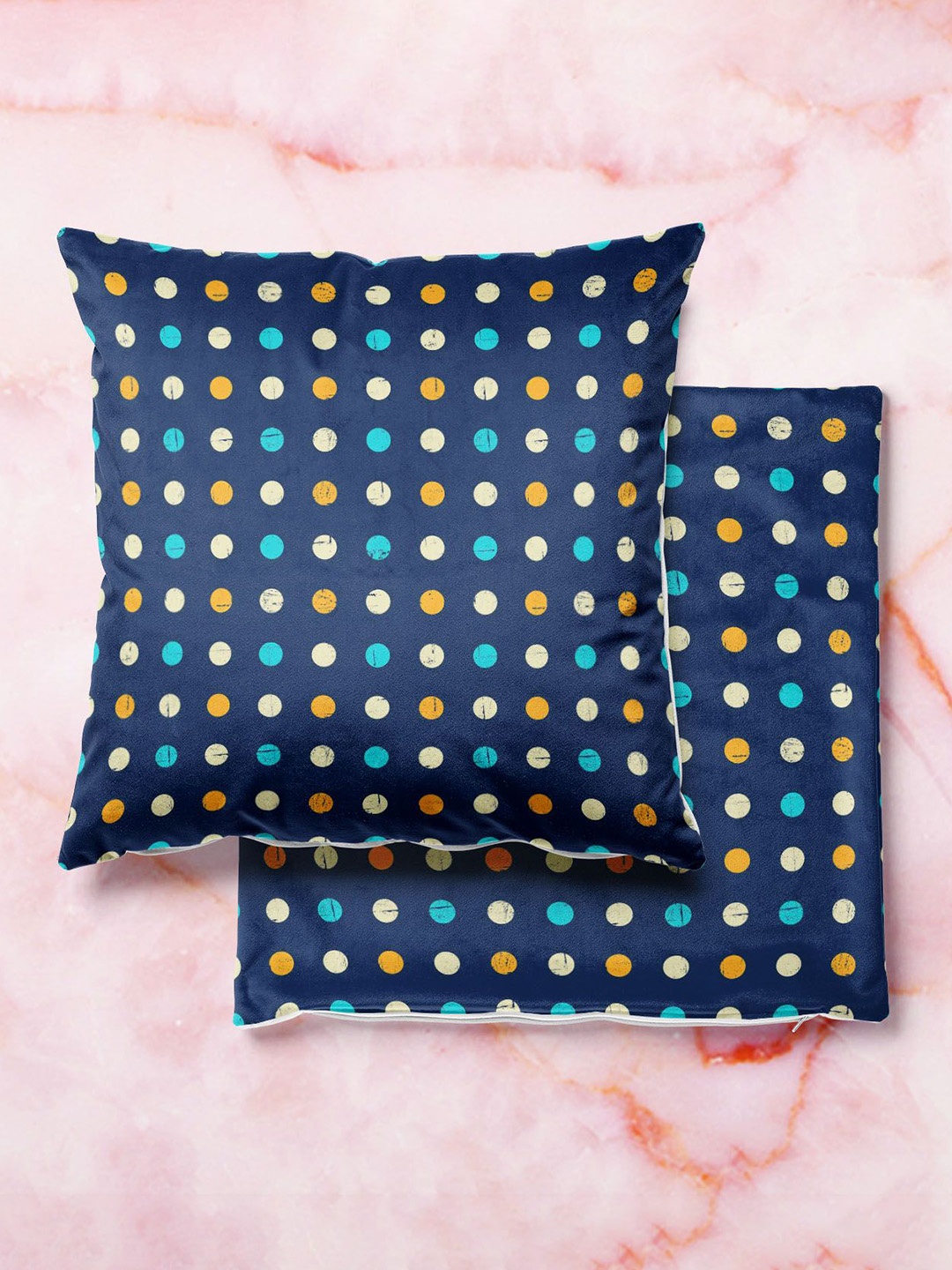 

ArtzFolio Multicoloured Set of 2 Velvet Square Cushion Covers, Multi