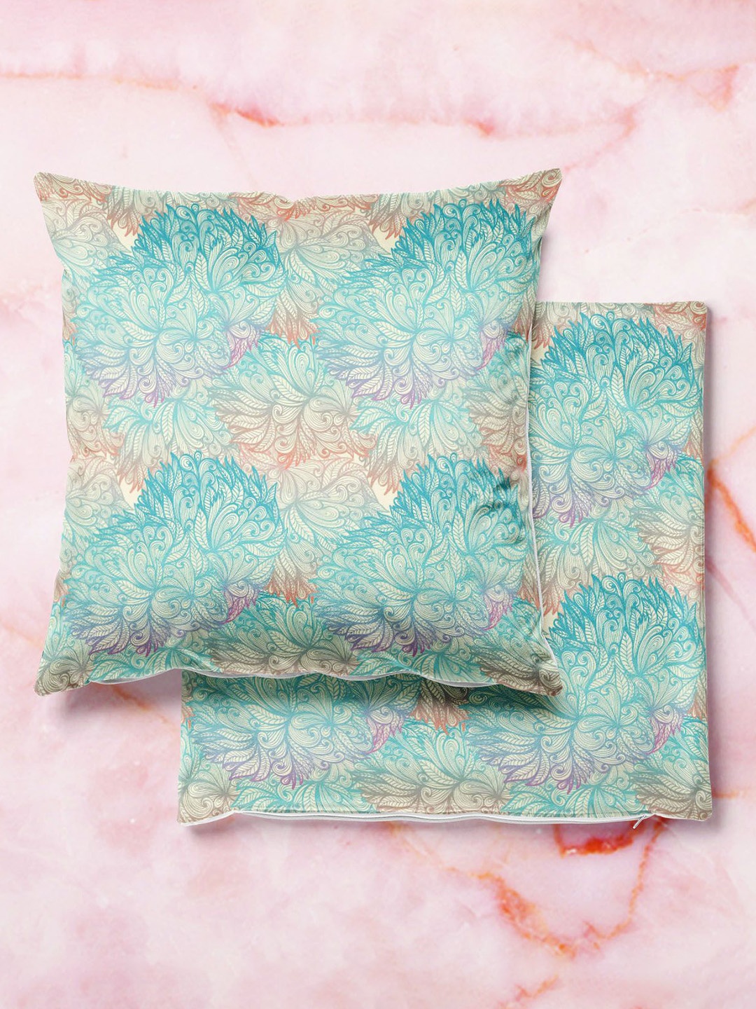 

ArtzFolio Multicoloured Set of 2 Square Cushion Covers, Multi