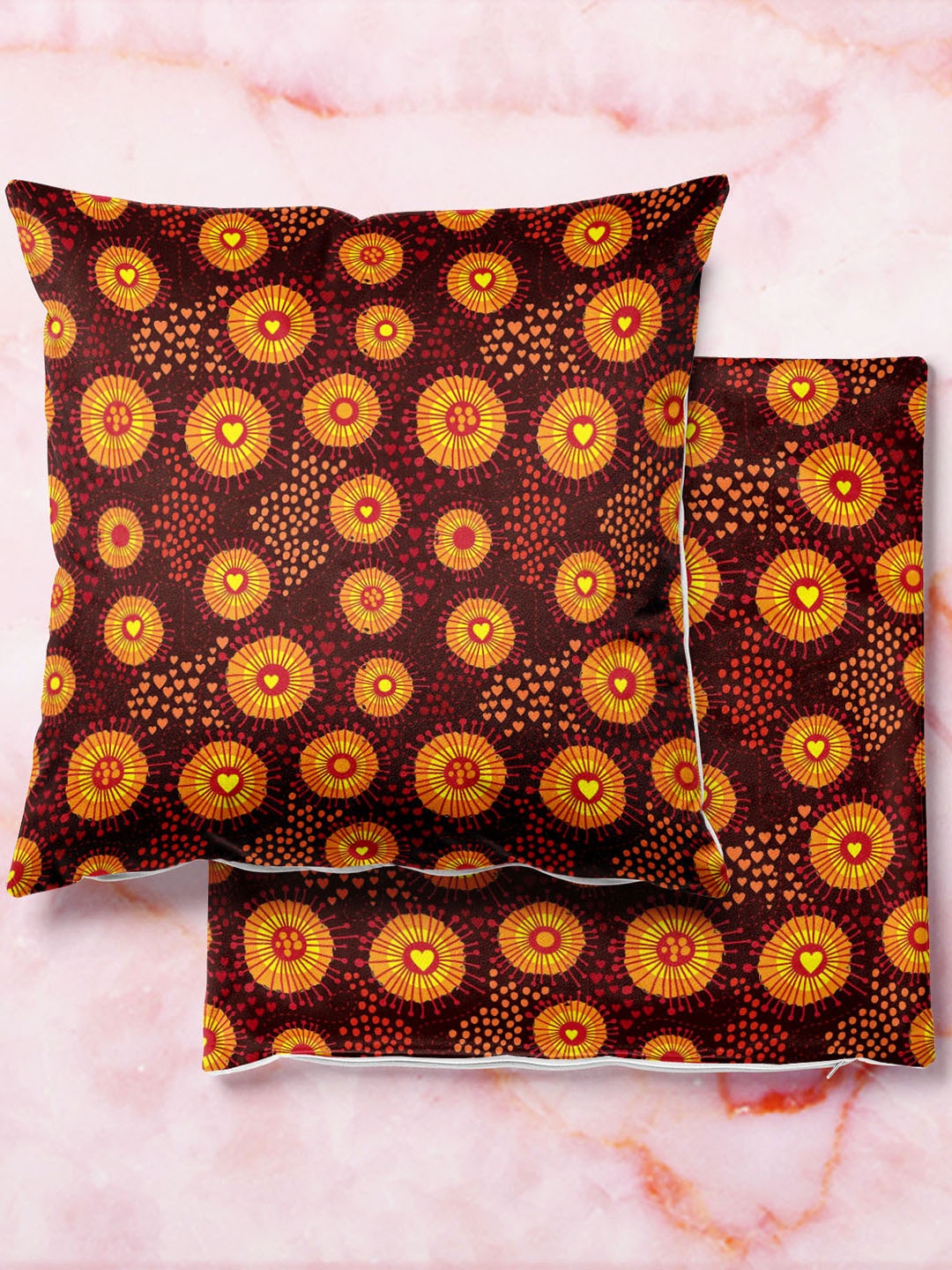 

ArtzFolio Multicoloured Set of 2 Velvet Square Cushion Covers, Multi