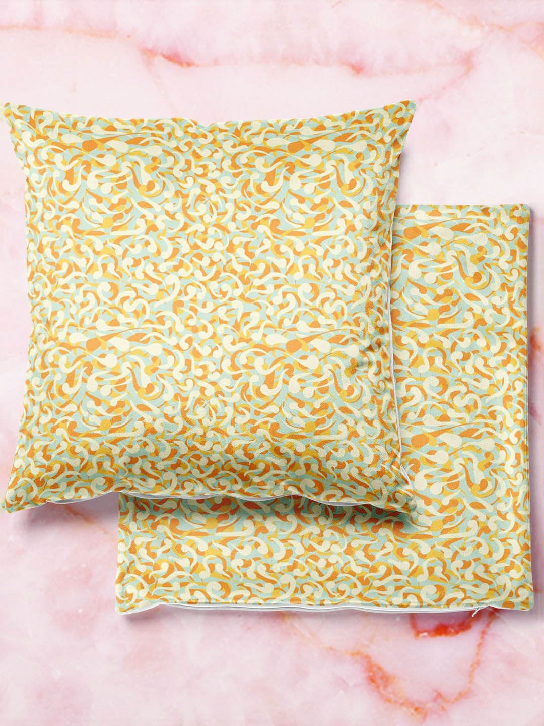 

ArtzFolio Multicoloured Set of 2 Square Cushion Covers, Multi