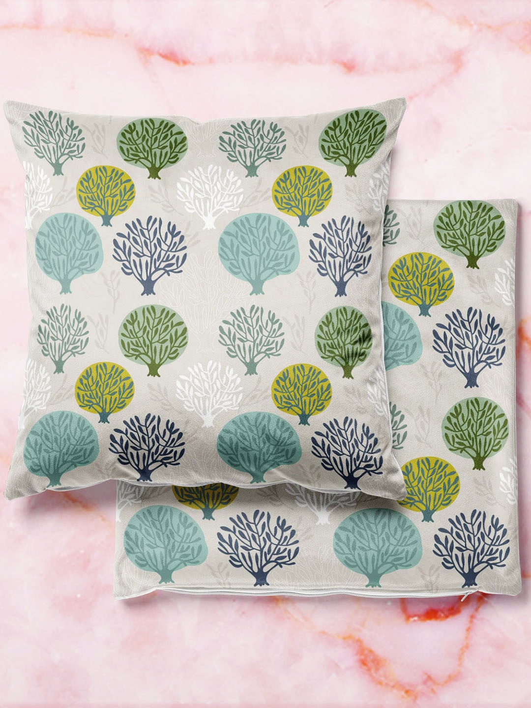 

ArtzFolio Multicoloured Set of 2 Velvet Square Cushion Covers, Multi