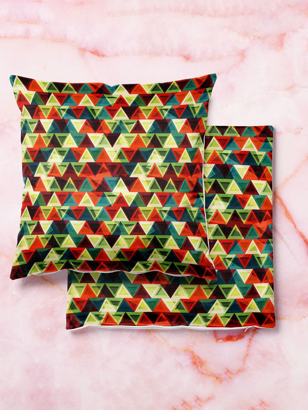 

ArtzFolio Multicoloured Set of 2 Velvet Square Cushion Covers, Multi