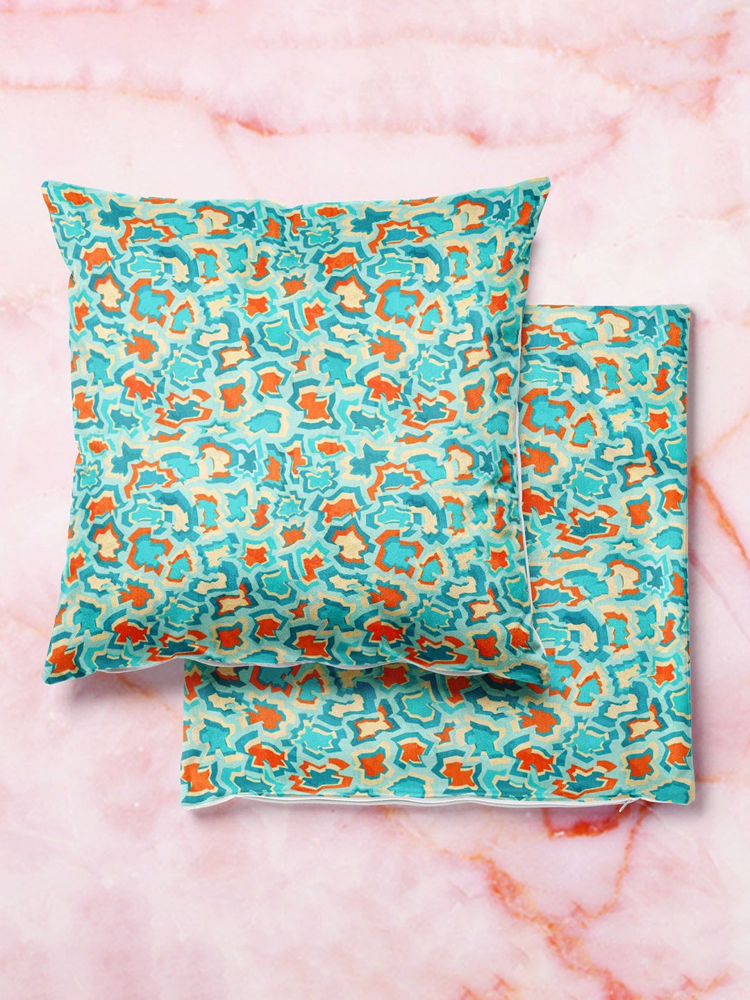 

ArtzFolio Multicoloured Set of 2 Square Cushion Covers, Multi