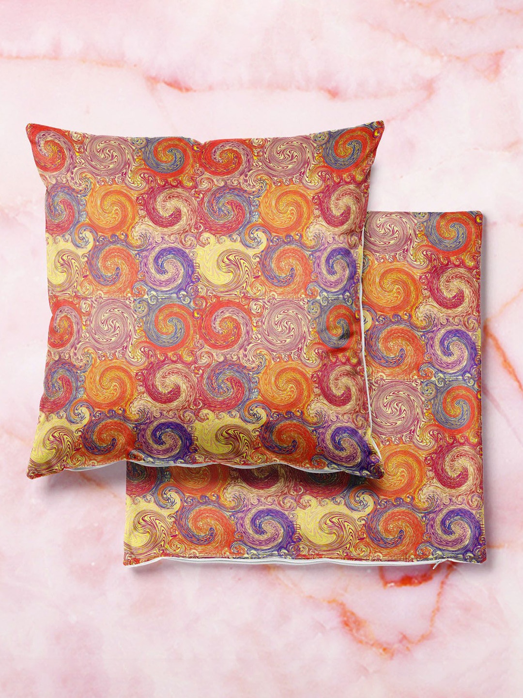

ArtzFolio Multicoloured Set of 2 Square Cushion Covers, Multi