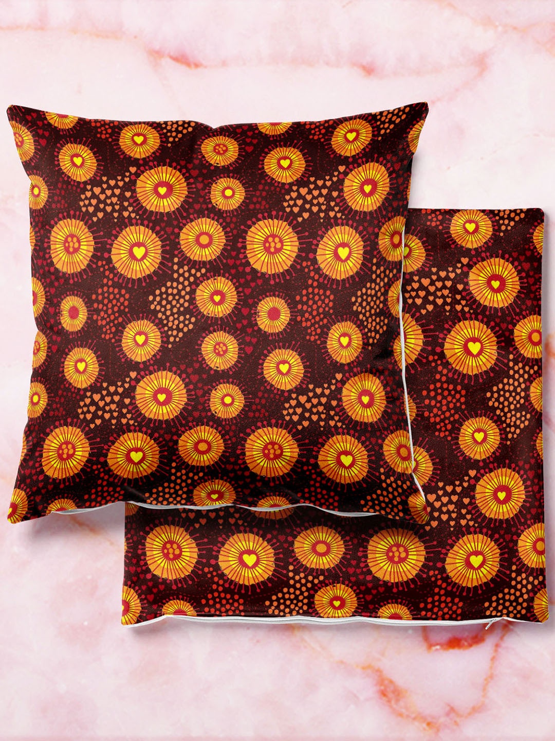 

ArtzFolio Multicoloured Set of 2 Square Cushion Covers, Multi