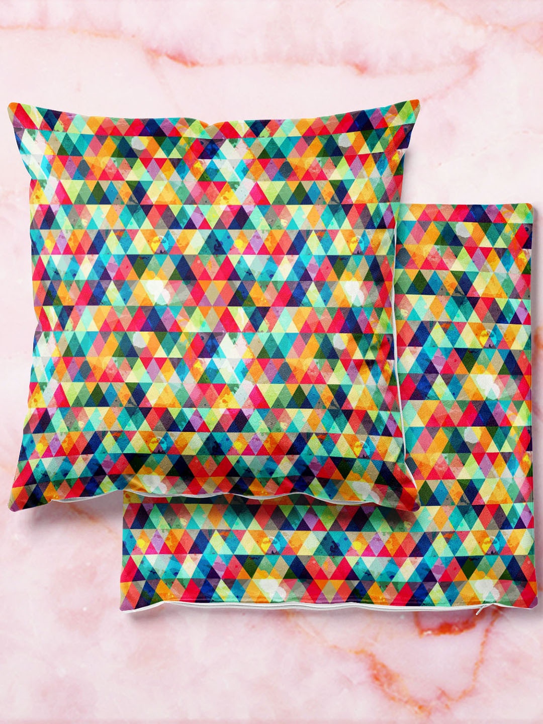 

ArtzFolio Multicoloured Set of 2 Velvet Square Cushion Covers, Multi