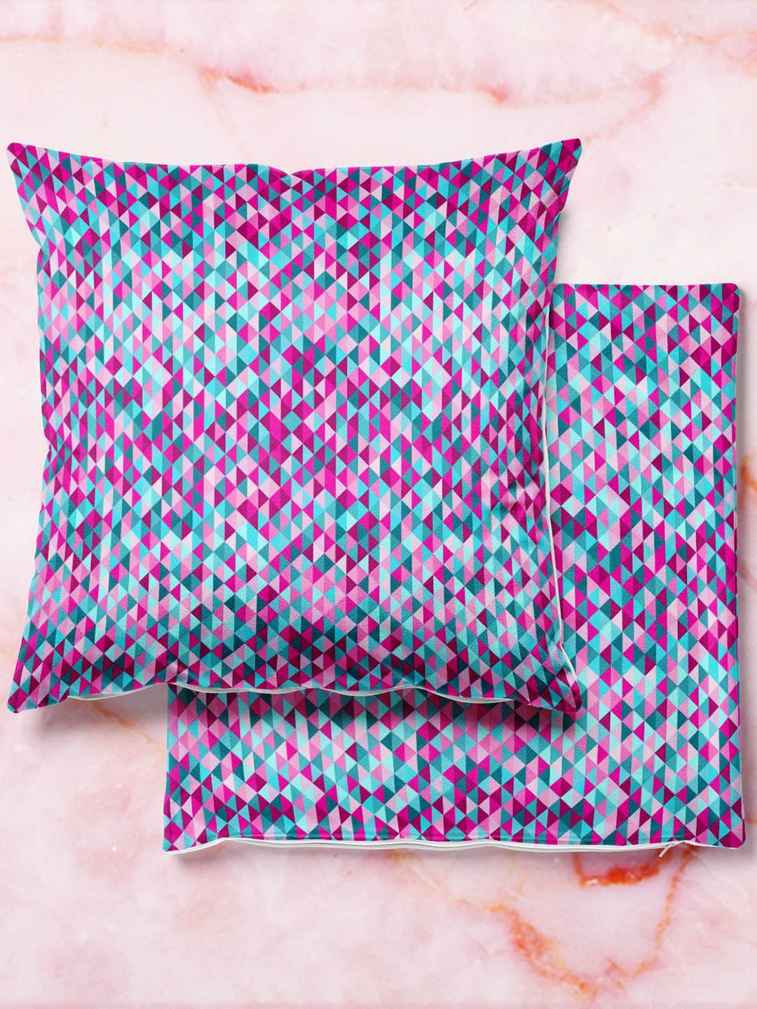 

ArtzFolio Multicoloured Set of 2 Velvet Square Cushion Covers, Multi