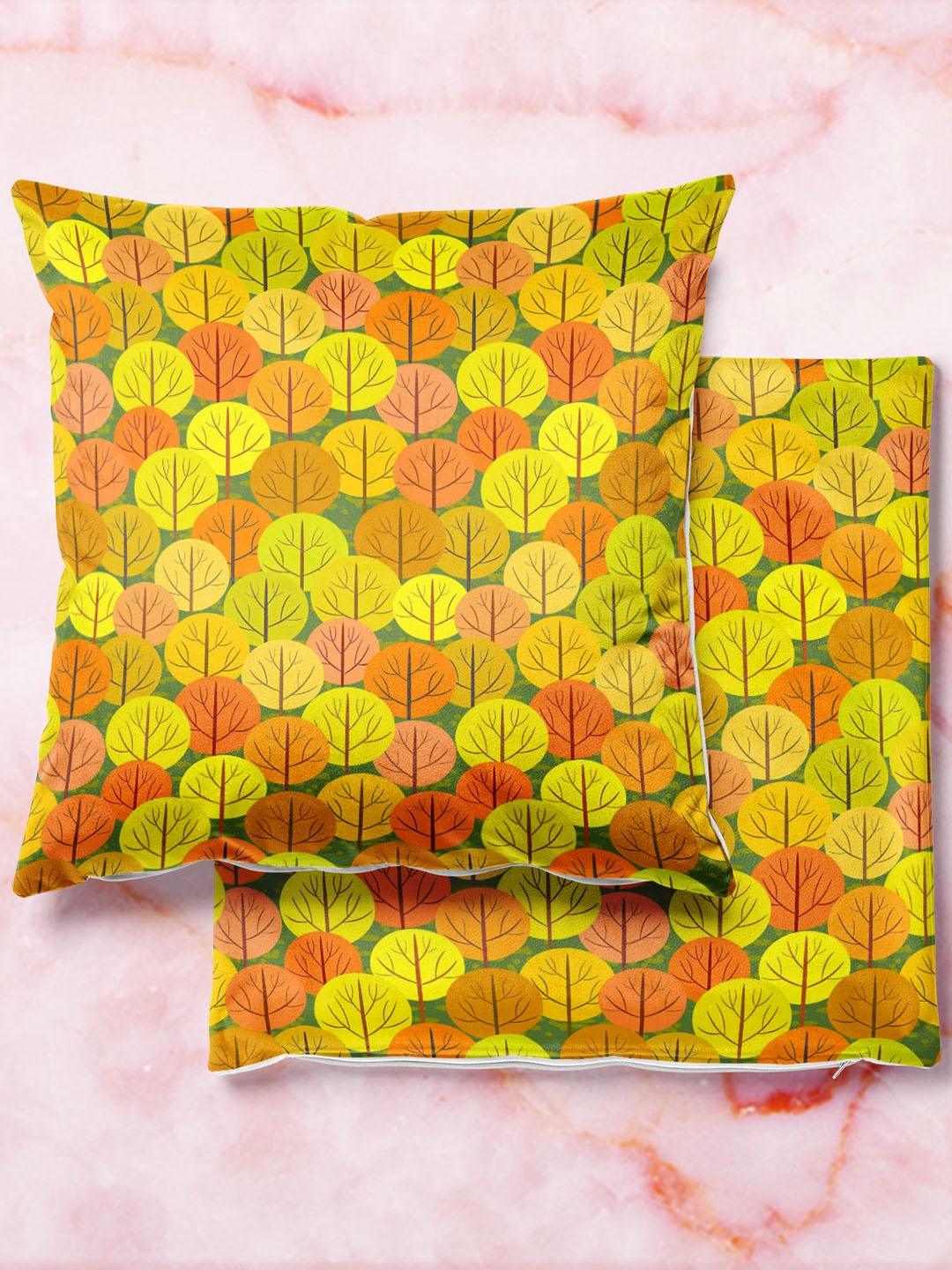 

ArtzFolio Multicoloured Set of 2 Square Cushion Covers, Multi