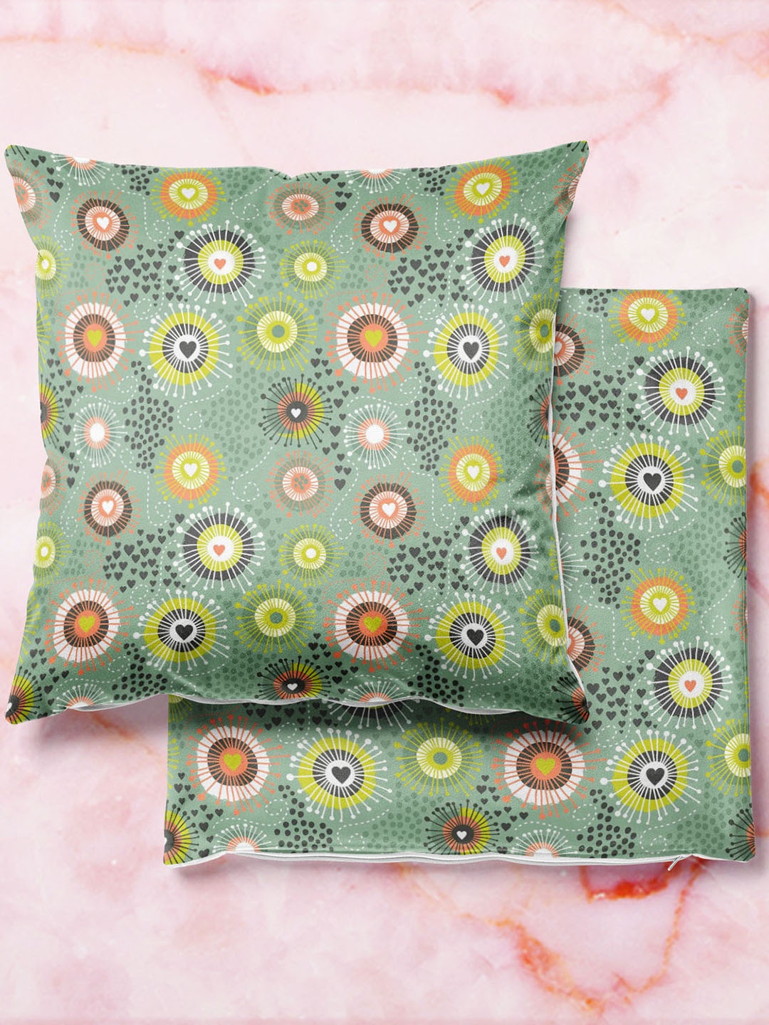 

ArtzFolio Multicoloured Set of 2 Velvet Square Cushion Covers, Multi