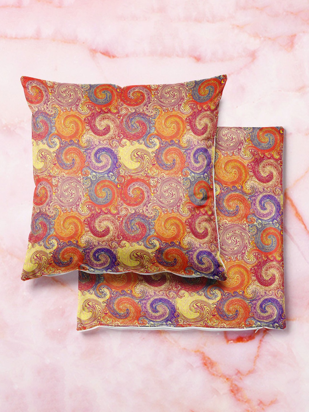 

ArtzFolio Multicoloured Set of 2 Square Cushion Covers, Multi