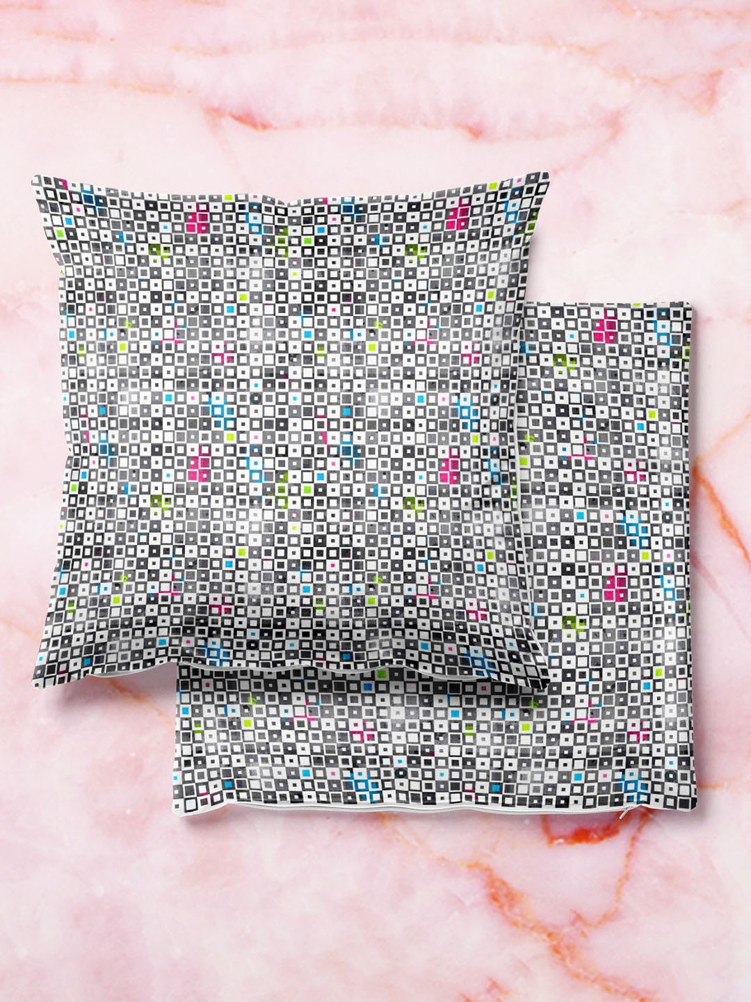 

ArtzFolio Multicoloured Set of 2 Velvet Square Cushion Covers, Multi