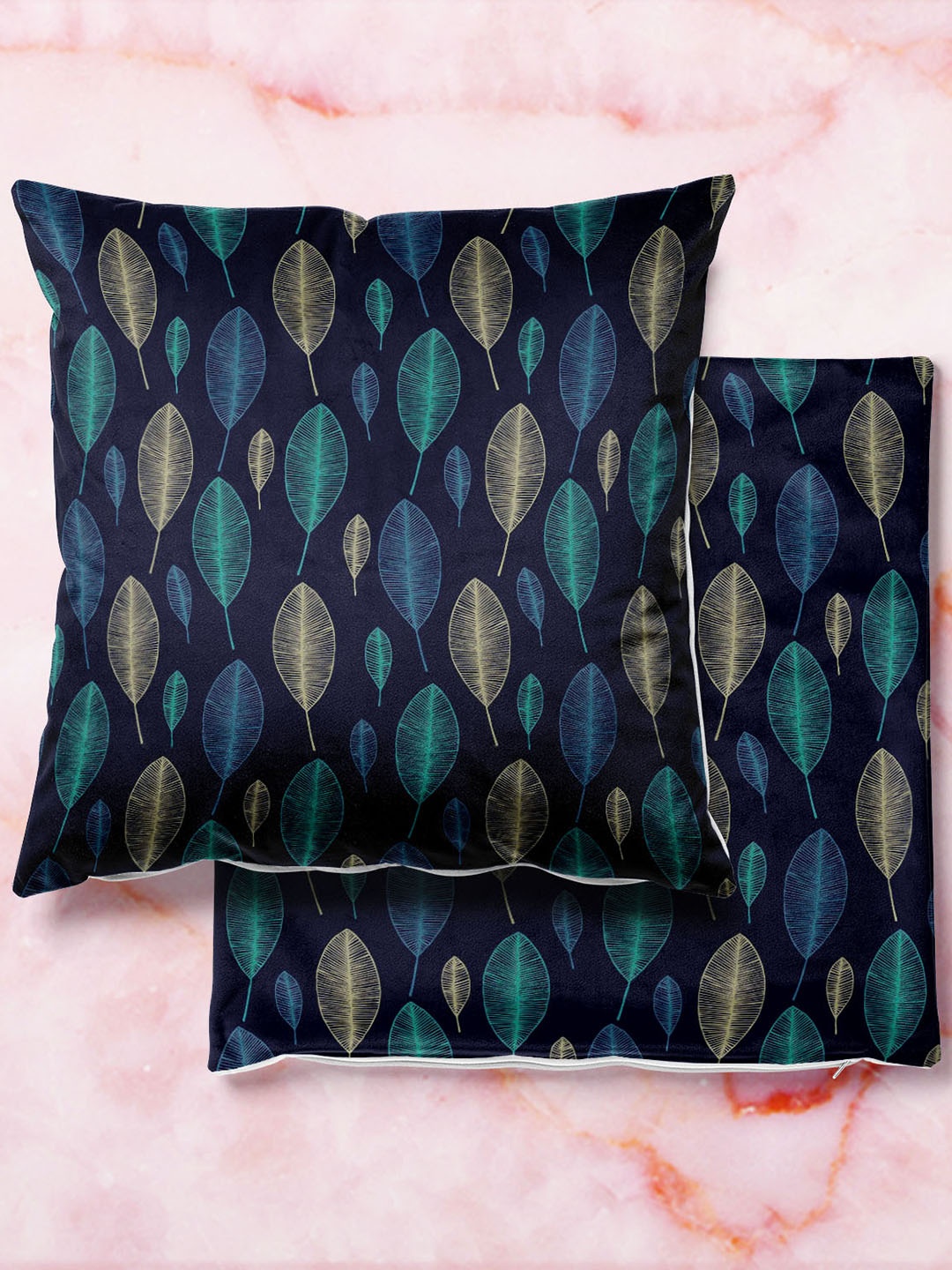 

ArtzFolio Multicoloured Set of 2 Velvet Square Cushion Covers, Multi
