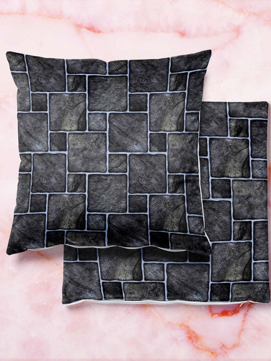 

ArtzFolio Multicoloured Set of 2 Velvet Square Cushion Covers, Multi