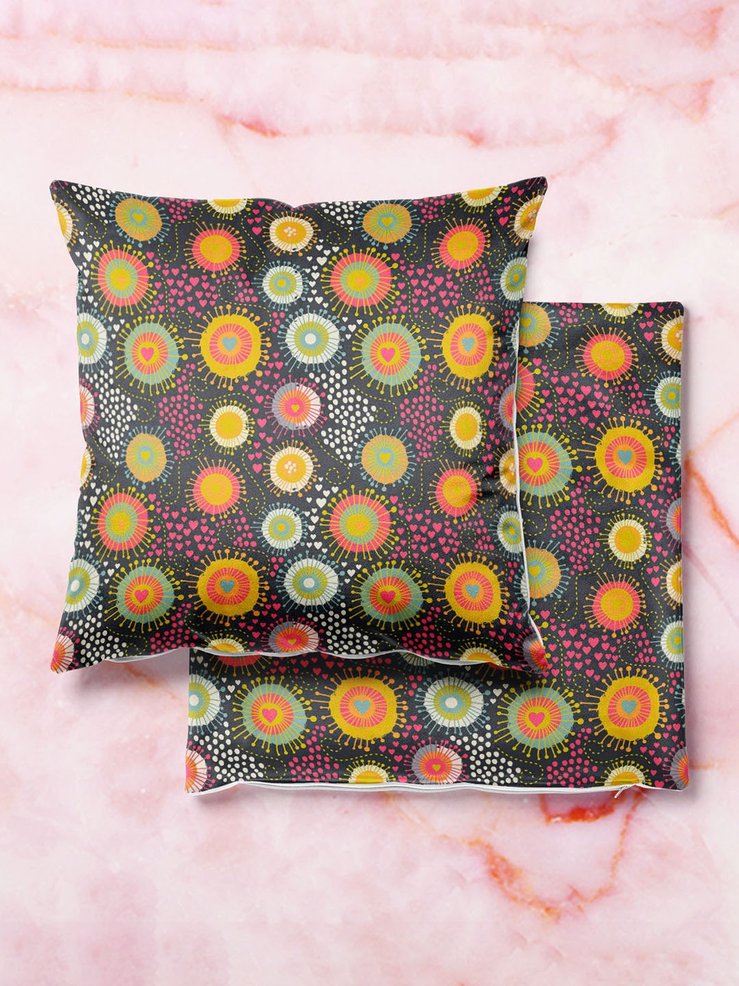 

ArtzFolio Multicoloured Set of 2 Square Cushion Covers, Multi