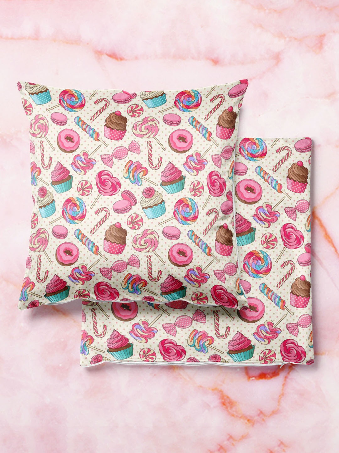 

ArtzFolio Multicoloured Set of 2 Square Cushion Covers, Multi