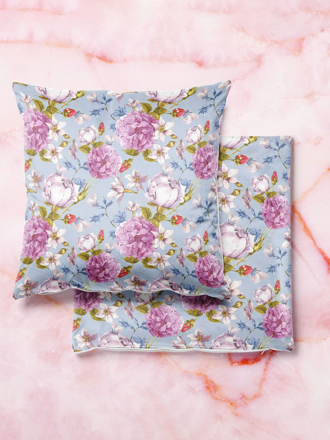 

ArtzFolio Multicoloured Set of 2 Velvet Square Cushion Covers, Multi