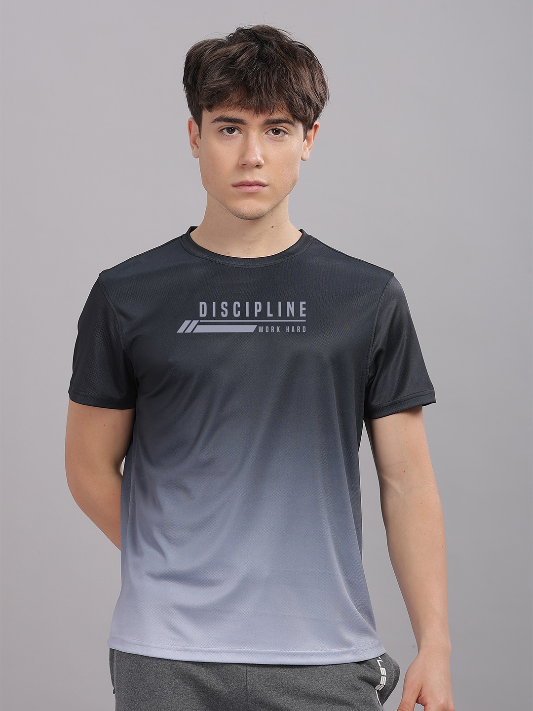 

Domin8 Men Lightweight Activewear T-Shirt, Grey