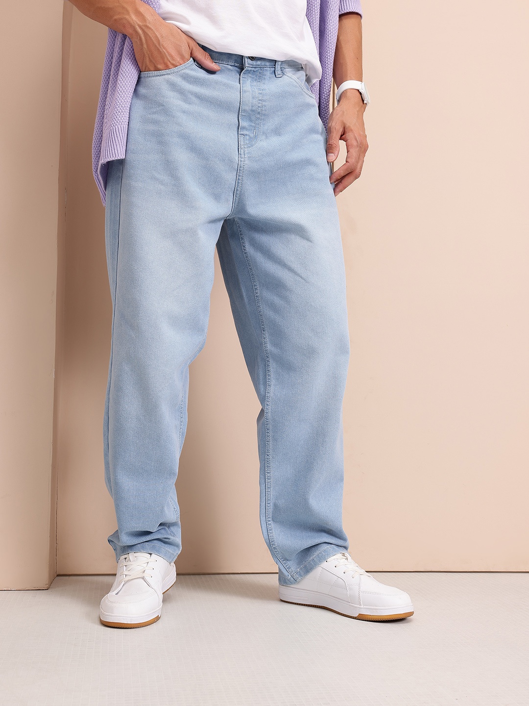 

Mast & Harbour Men Loose Fit Jeans, Blue