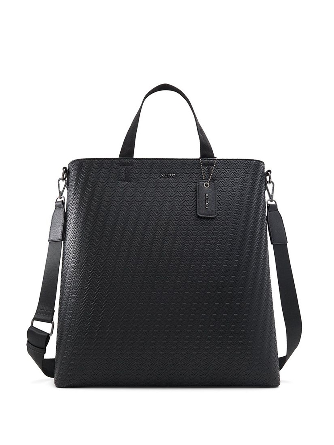 

ALDO Men Textured Messenger Bag, Black