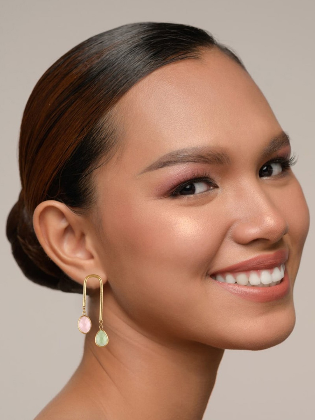 

BDIVA 18K Gold Plated Contemporary Drop Earrings