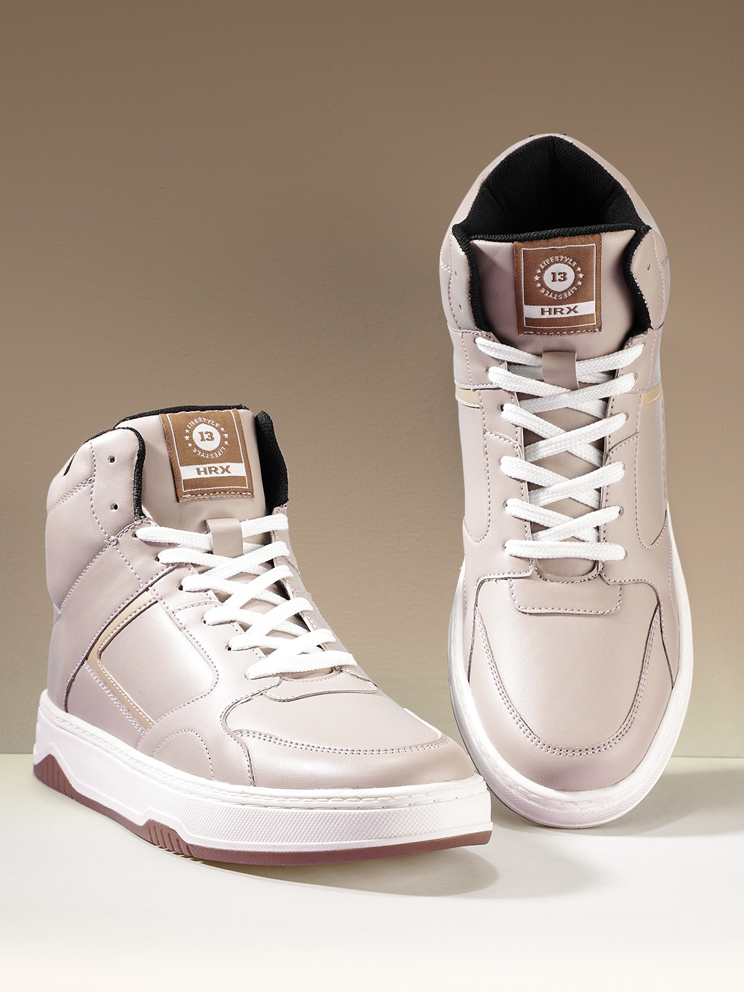 

HRX by Hrithik Roshan Women Mid-Top Everyday Sneakers, Beige